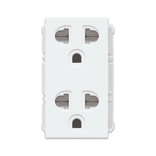 ROYU Duplex Universal Outlet with Ground and Shutter Component
