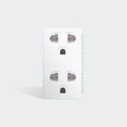 ROYU Duplex Universal Outlet with Ground and Shutter Component