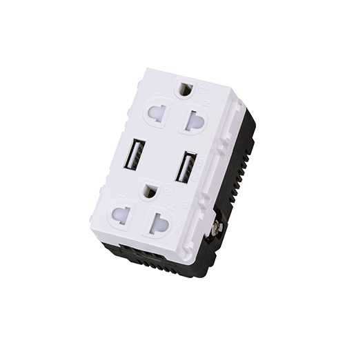Duplex Universal Outlet with 2 USB