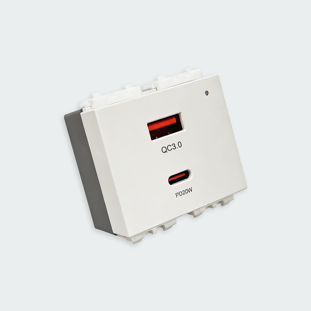 ROYU WD USB Outlet with A+C Ports