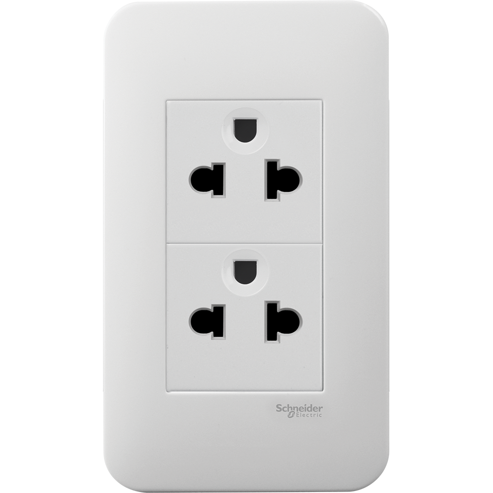 Schneider S-Flexi Series 2 Gang 3 Pin Universal Socket