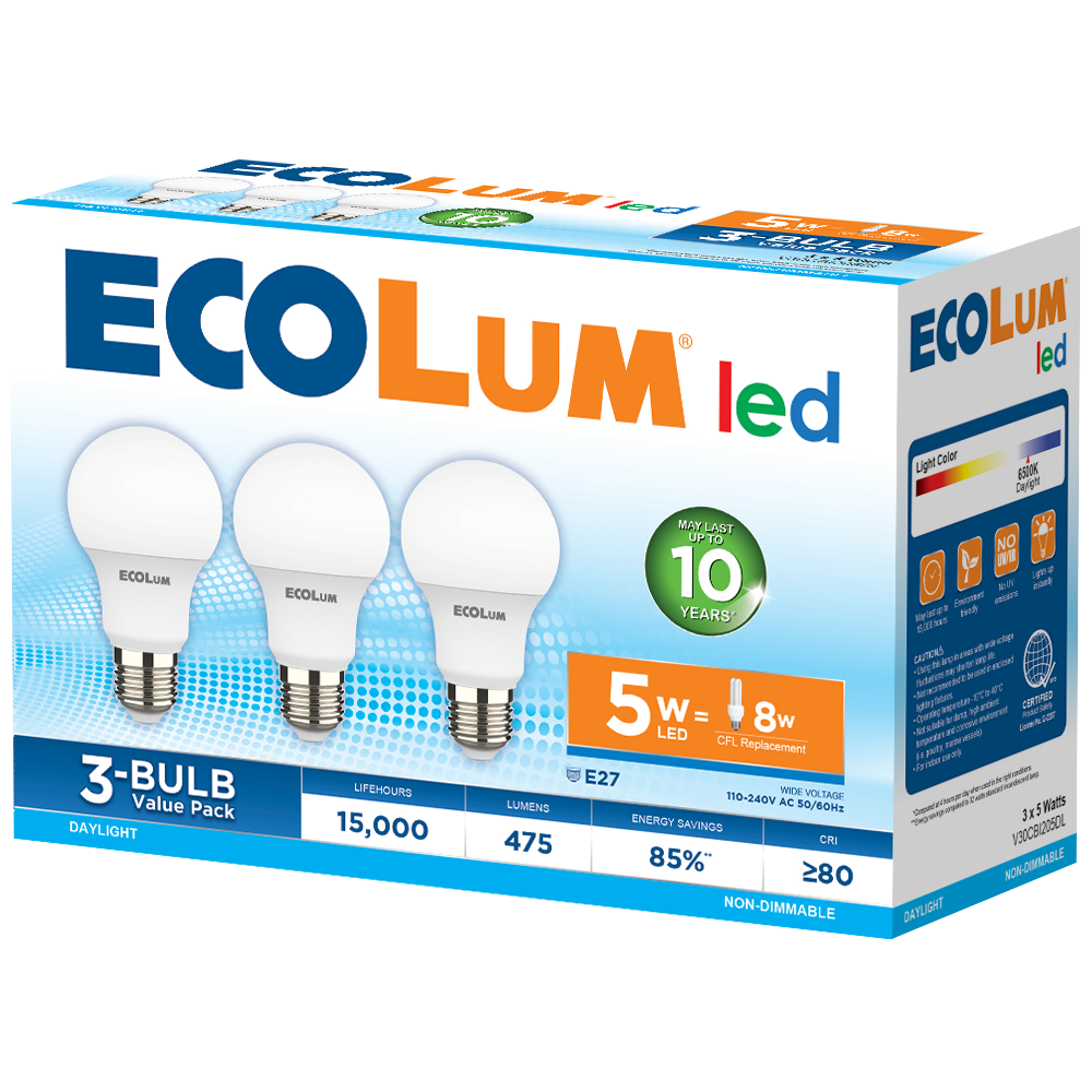 Ecolum 3-LED Bulb Value Pack