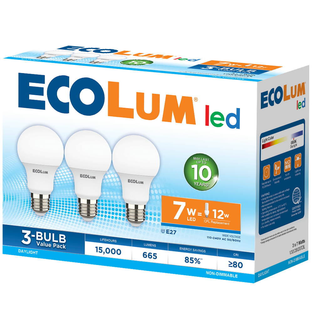 Ecolum 3-LED Bulb Value Pack