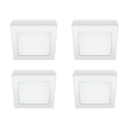 Firefly Basic Series 4-LED Square Surface Slim Downlight Value Pack