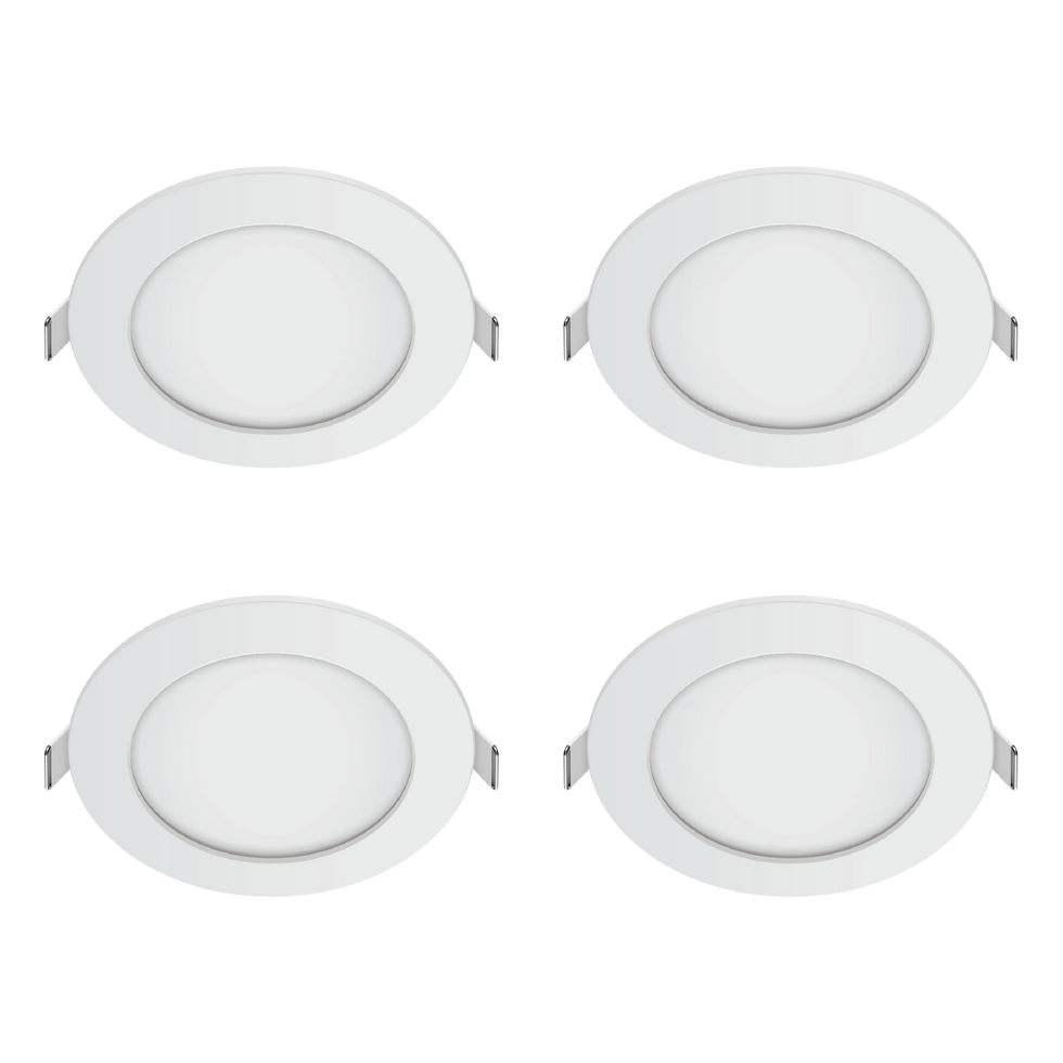 Firefly Basic Series 4-LED Round Recessed Slim Downlight Value Pack ...