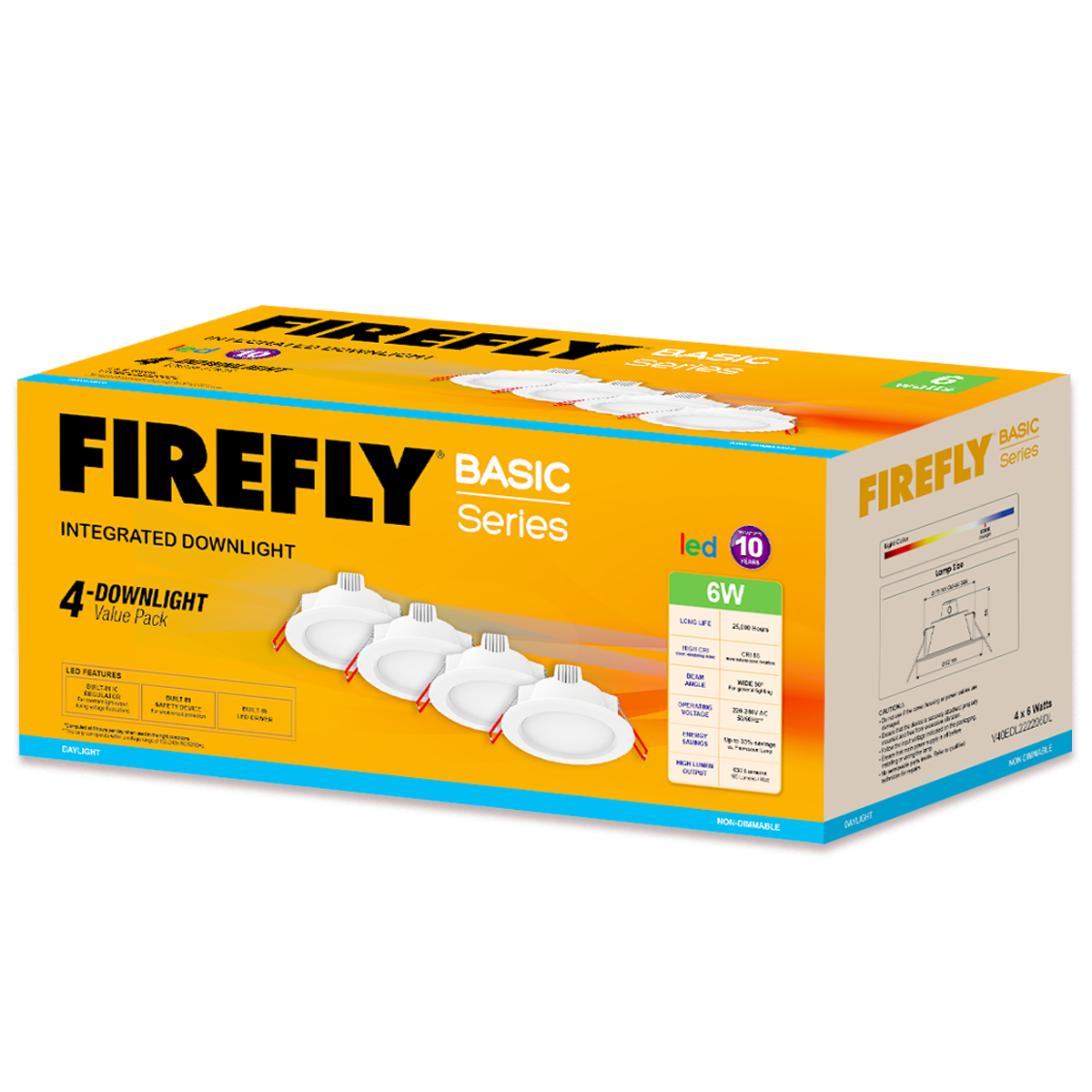 Firefly Basic Series 4-LED Integrated Downlight Value Pack