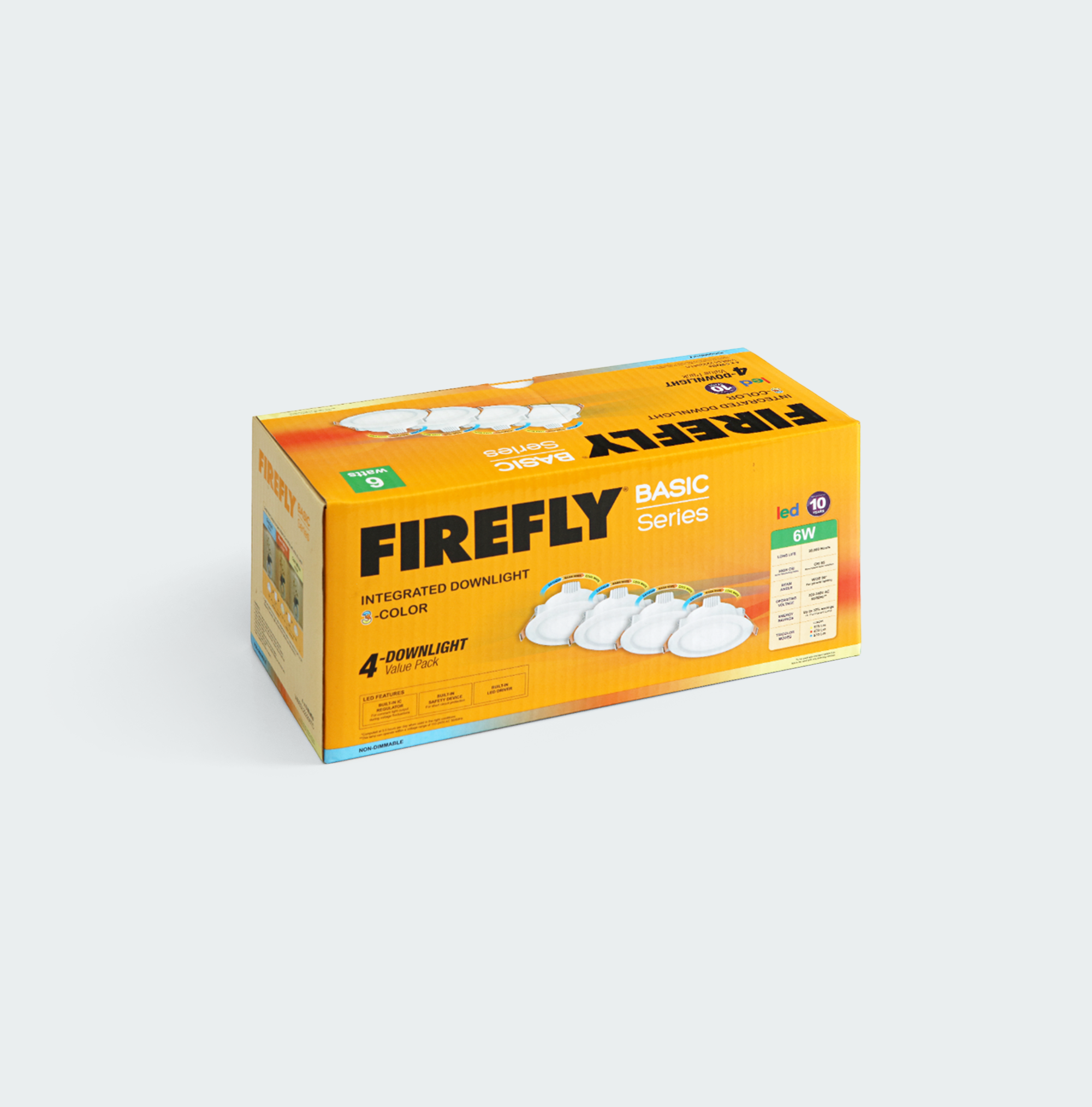 Firefly Basic Series 4-LED Integrated Downlight Value Pack