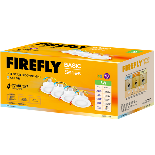 Firefly Basic Series 4-LED Integrated Downlight Value Pack