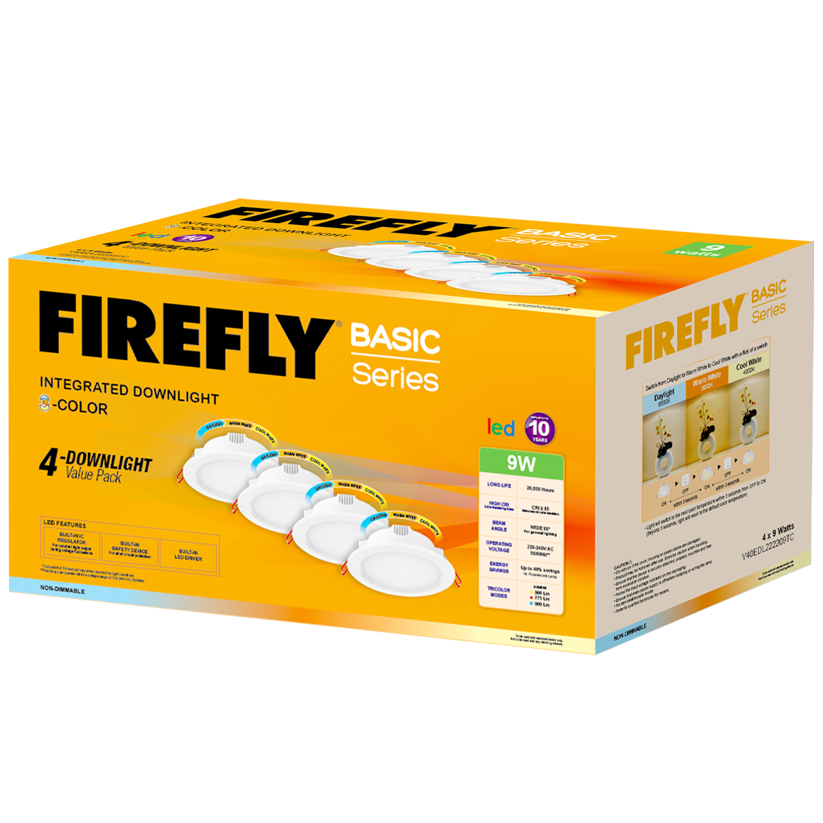 Firefly Basic Series 4-LED Integrated Downlight Value Pack
