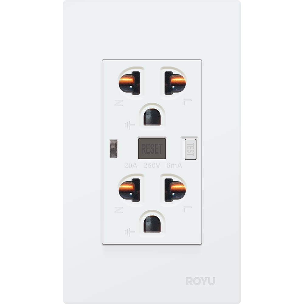 ROYU Wide Duplex GFCI Outlet Set
