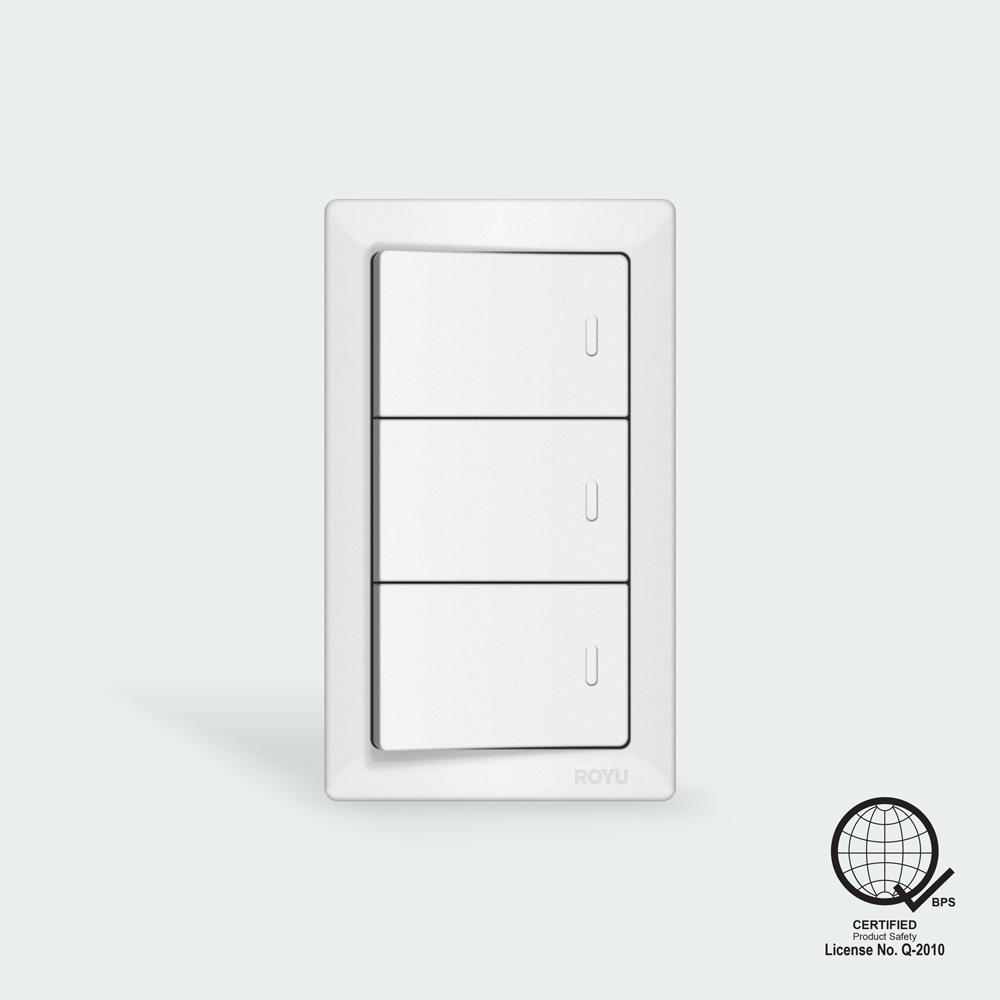 ROYU Super Wide 3 Gang Switch Set
