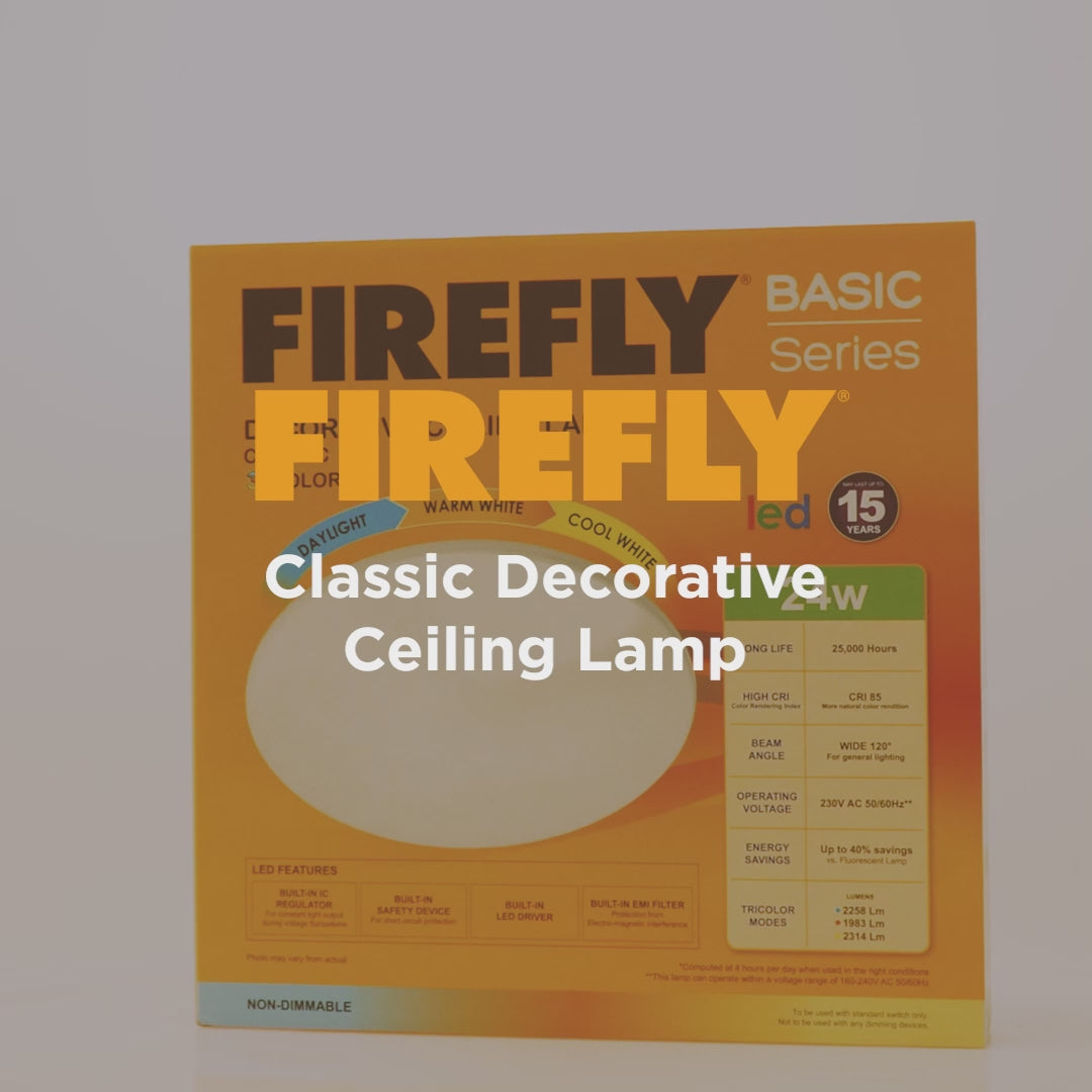 Load video: Firefly Basic Series LED Decorative Ceiling Lamp