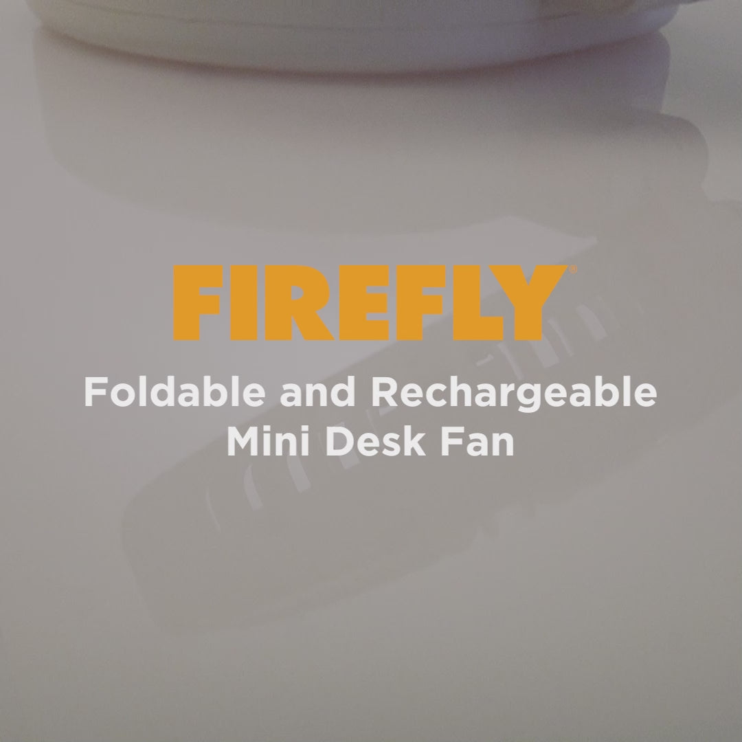 Load video: Firefly Rechargeable Foldable Mini Desk Fan