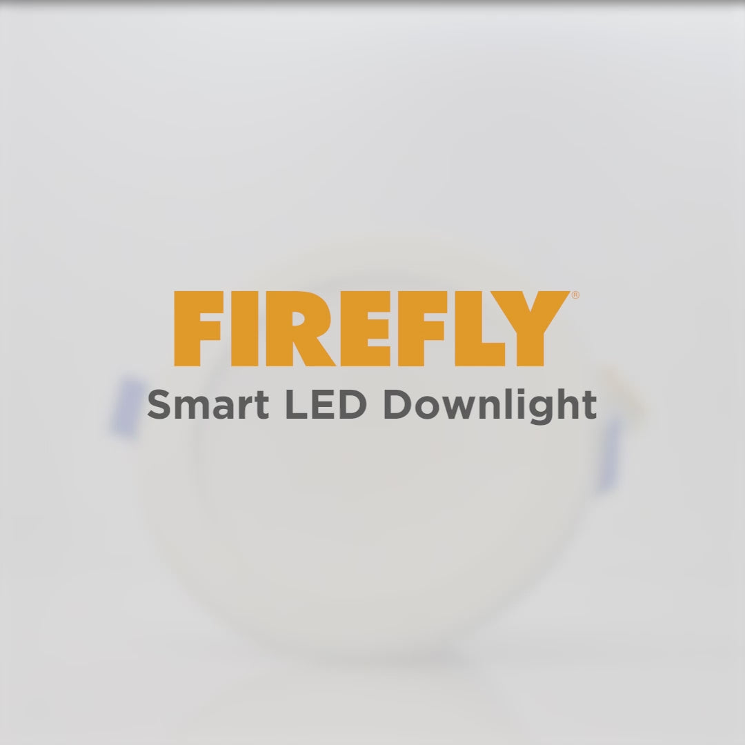 Load video: Firefly Smart Solutions LED Downlights RGB + CCT + DIMMING